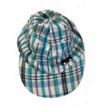 0-3M Blue & Cream Plaid Peak Cap - 123