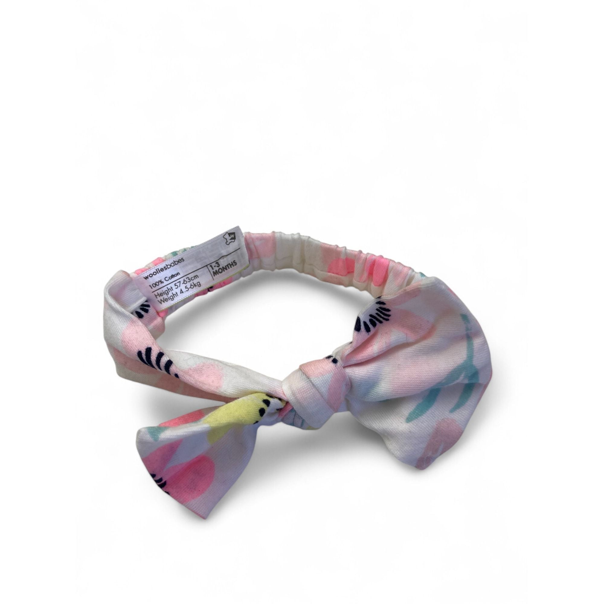 1-3M White & Neon Floral Bow Headbands - Woolworths
