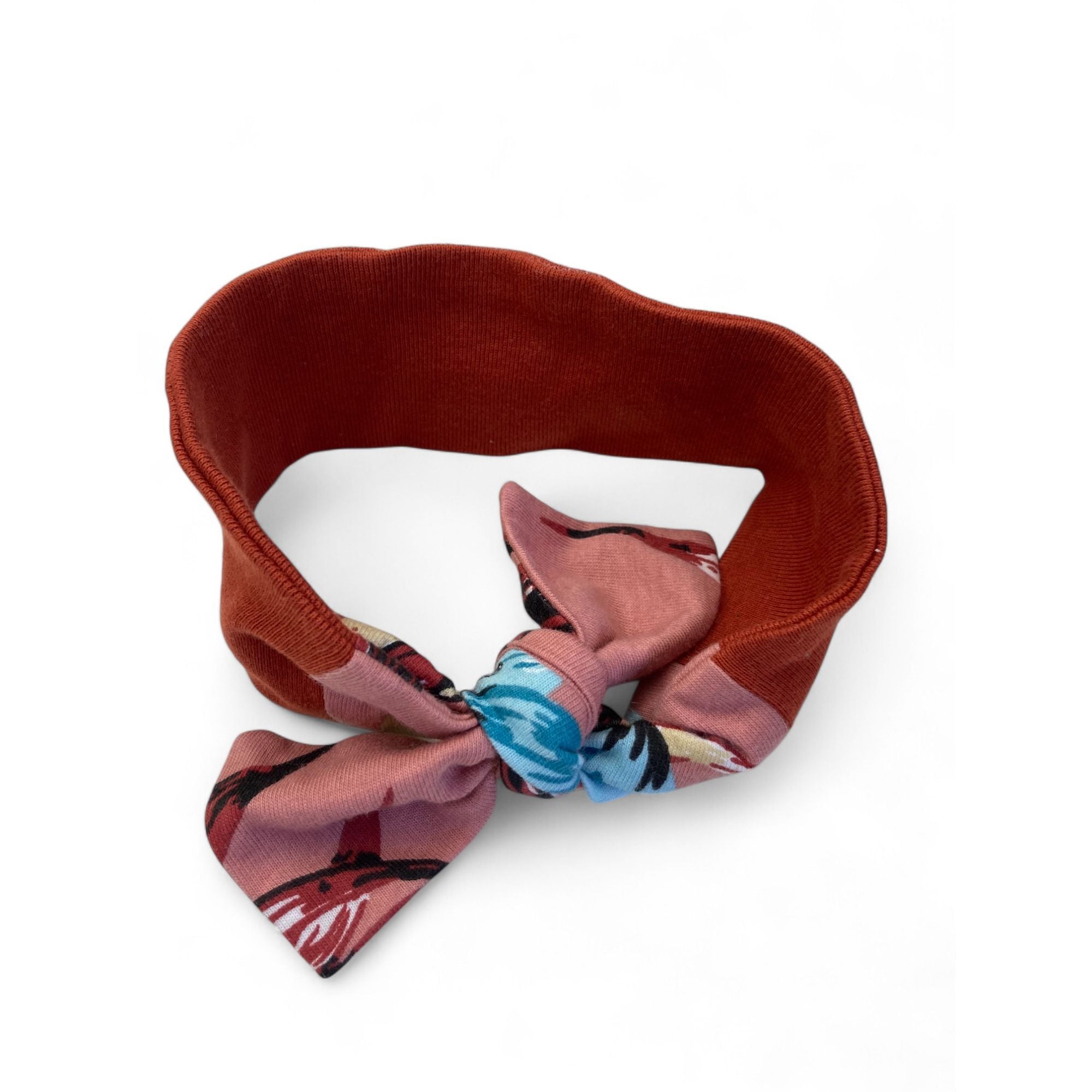 0-6M Rust Orange Floral Adjustable Headband