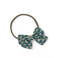 0-6M Teal & Cream Triangle Bow Headband