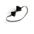 0-6M Black & Gold Glitter Tulle Bow Headband