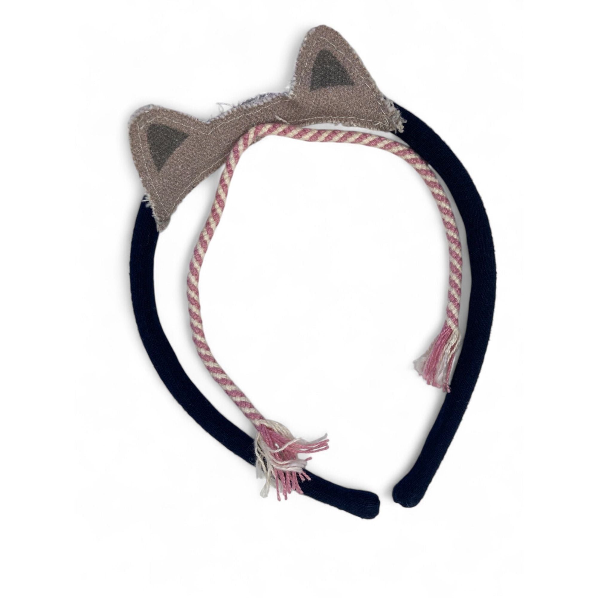 12-24M Navy Blue & Pink Cat Ear Alice Band