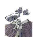0-3M Grey-Silver Tulle Skirt, Headband & Anklets - Another Planet