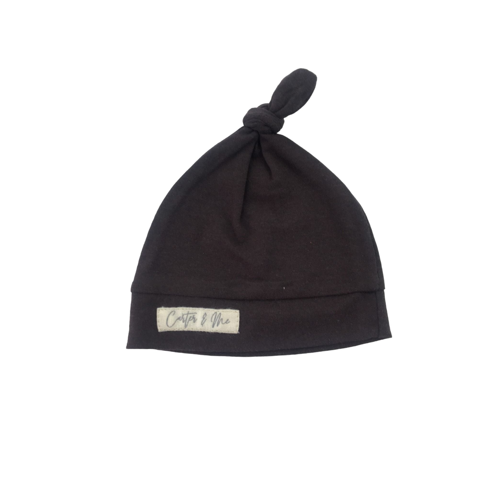 0-3M Brown Knot Beanie - Carter & Me