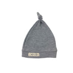 0-3M Grey Melange Knot Beanie - Carter & Me