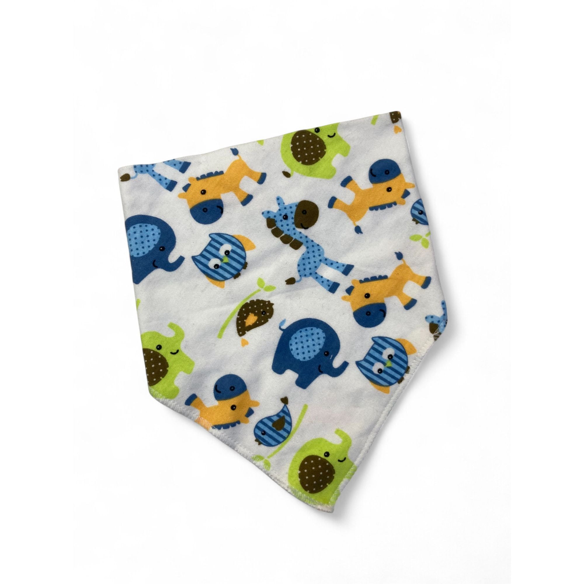 0-6M White Colourful Animal Bib