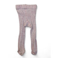 0-3M Light Pink Melange Ribbed Knit Stockings - Next