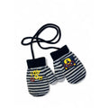 3-6M Navy Blue & White Stripe Knit Mittens