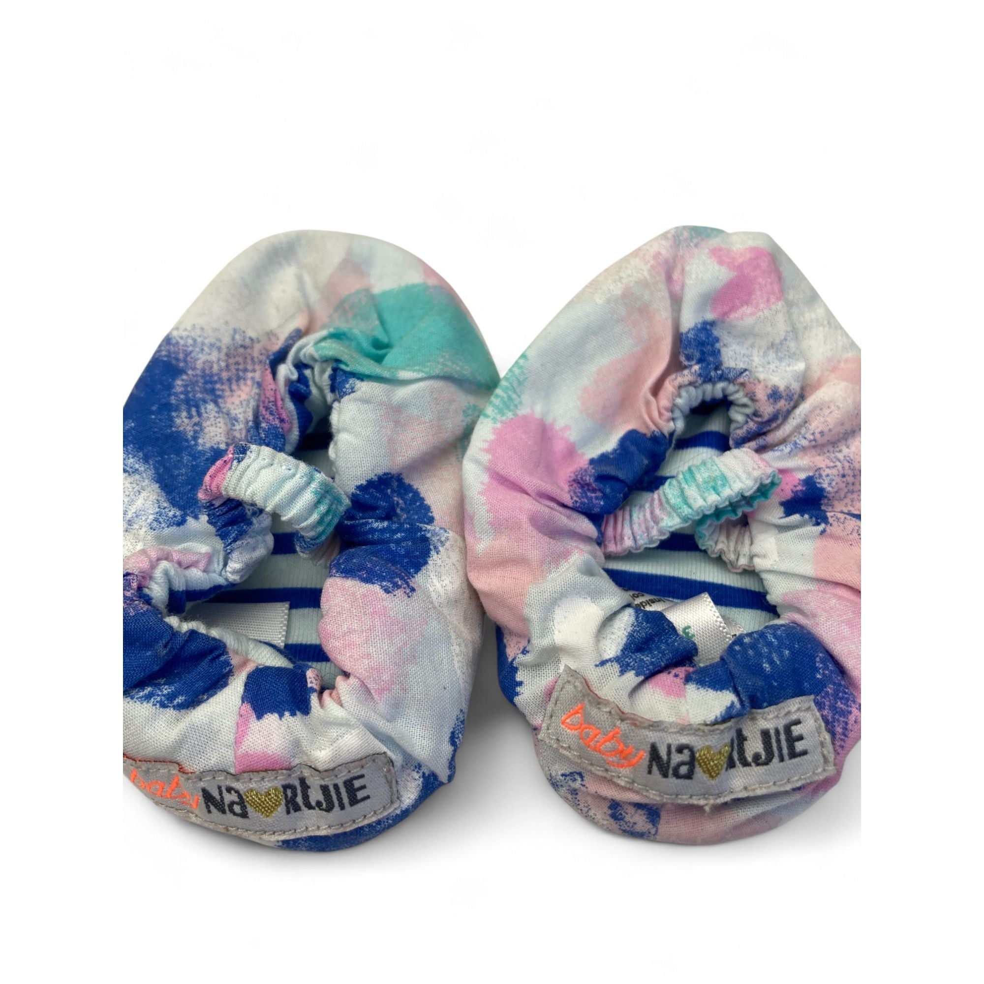 3-6M Watercolour Swatch Fabric Mary Jane Shoes - Naartjie