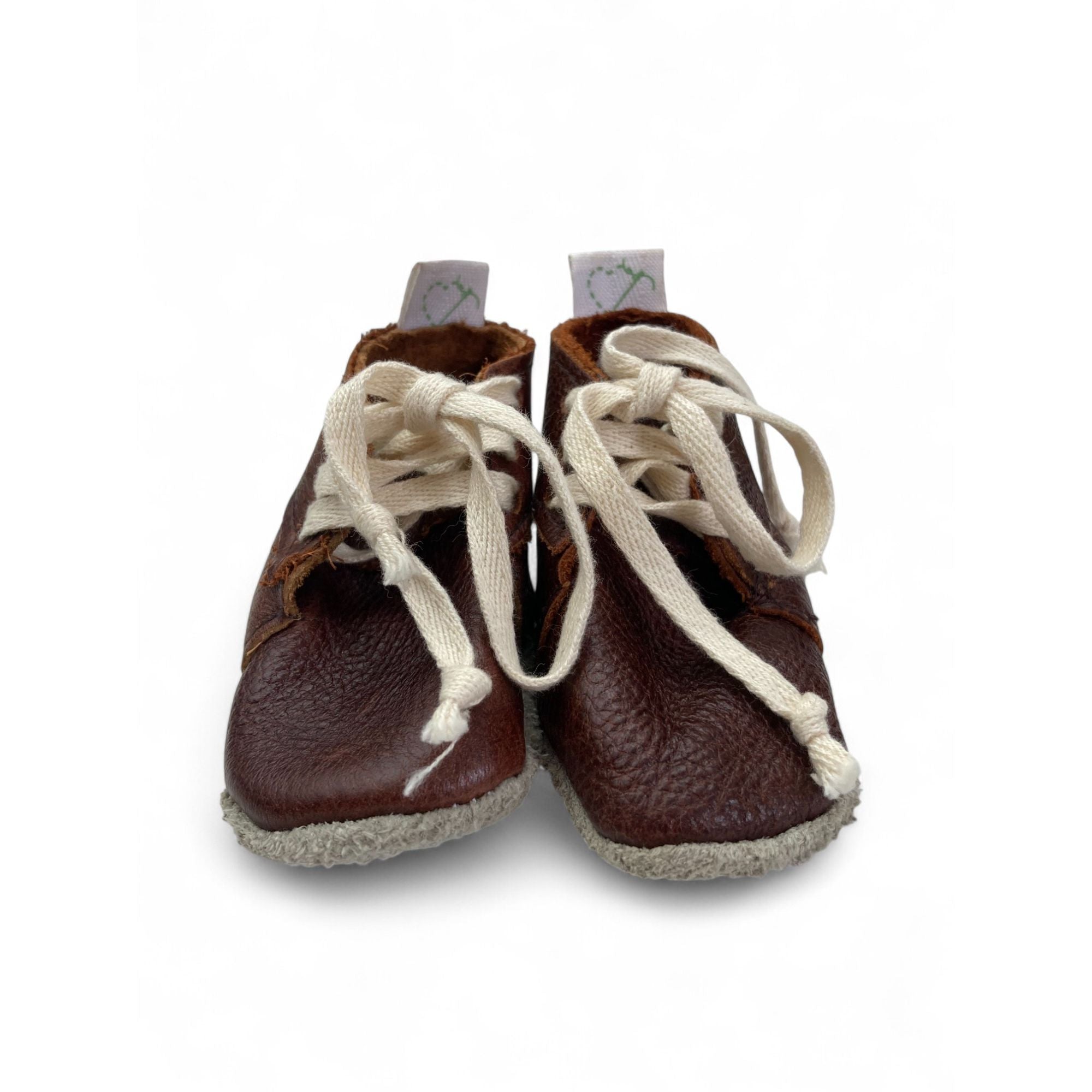 0-3M Brown Leather Veldskoen Soft Soles - Pitta Patta