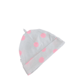 3-6M White & Neon Pink Dotted Cotton Beanie - Woolworths