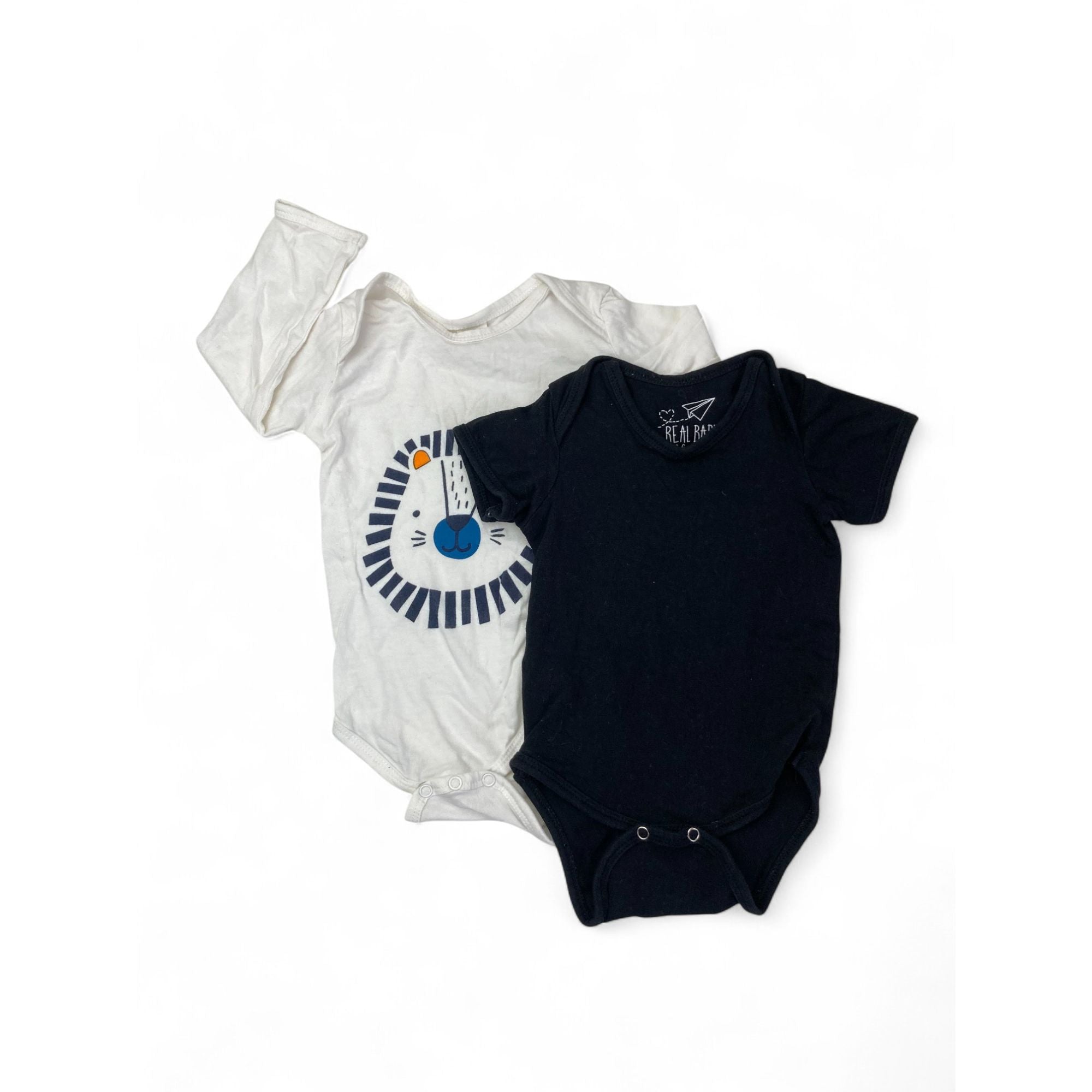 3-6M Black & White Bodysuits - Tiny Tots