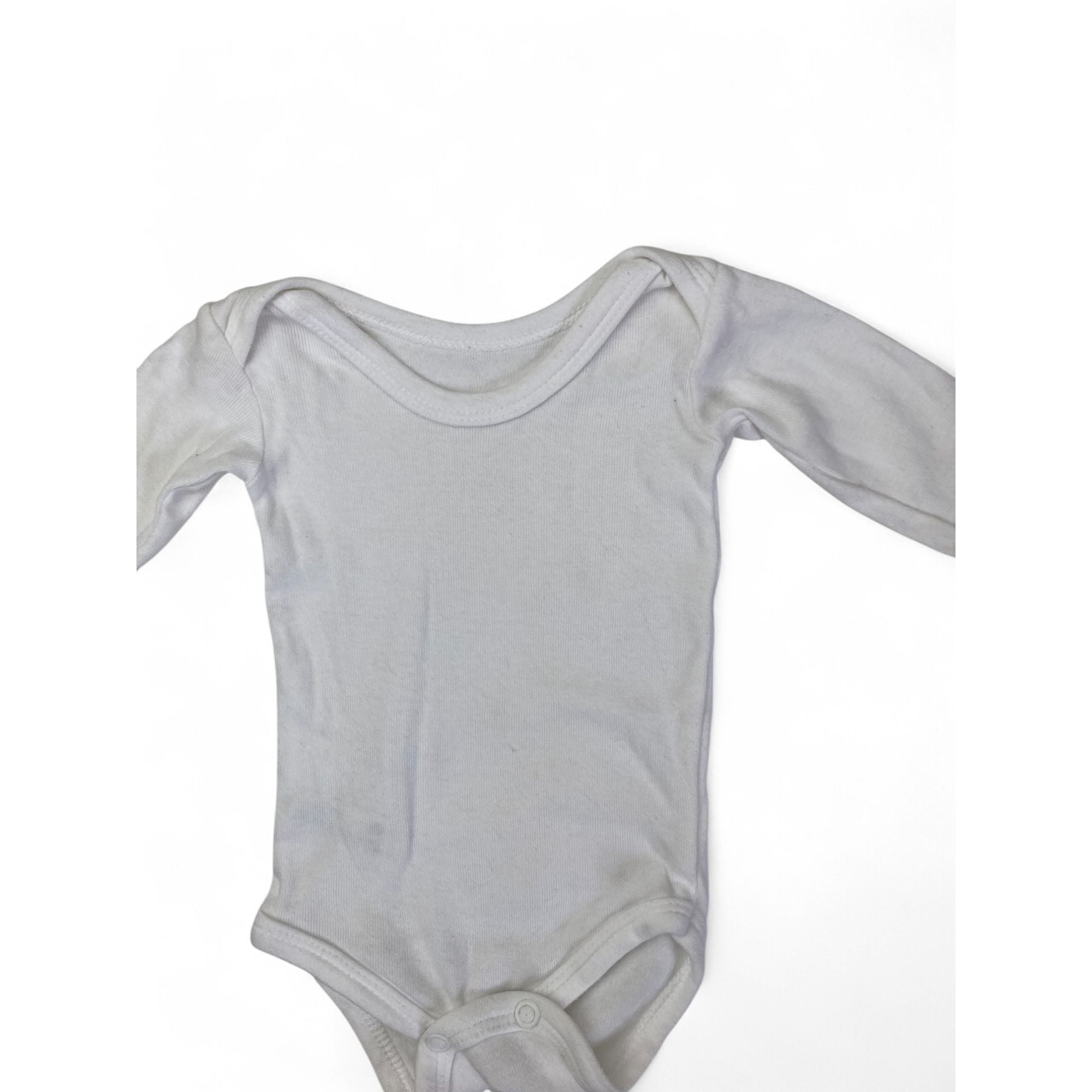 Newborn White Long Sleeve Bodysuit - Woolworths