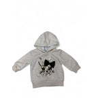 3-6M Cream Melange Sequinned Bunny Hoodie - Ackermans