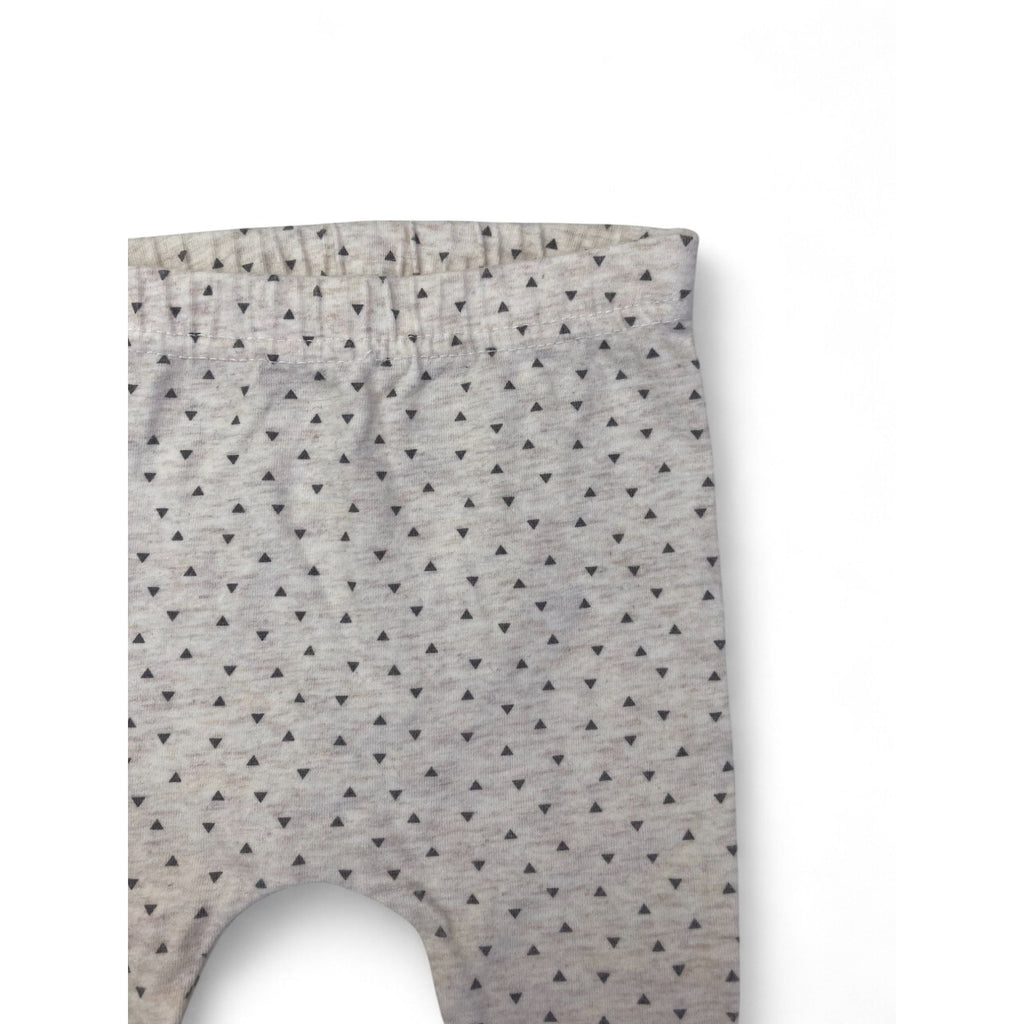 Newborn Beige Triangle Cuffed Leggings - Woolworths