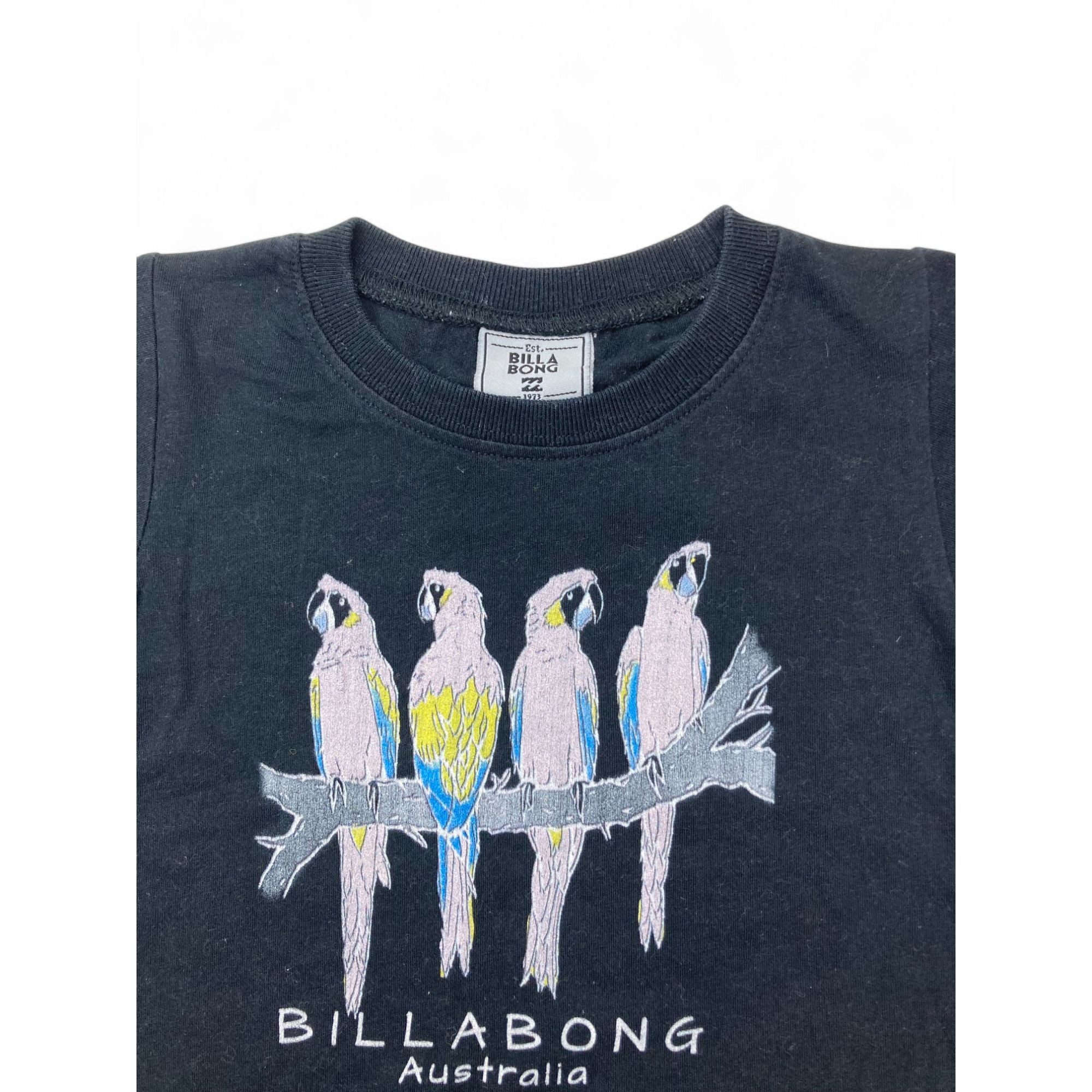 0-3M Black Parrot Logo T Shirt - Billabong
