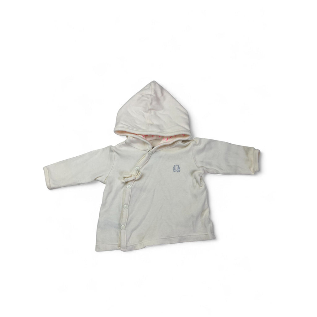 Newborn Light Yellow Side Snap Hooded Top - Woolworths