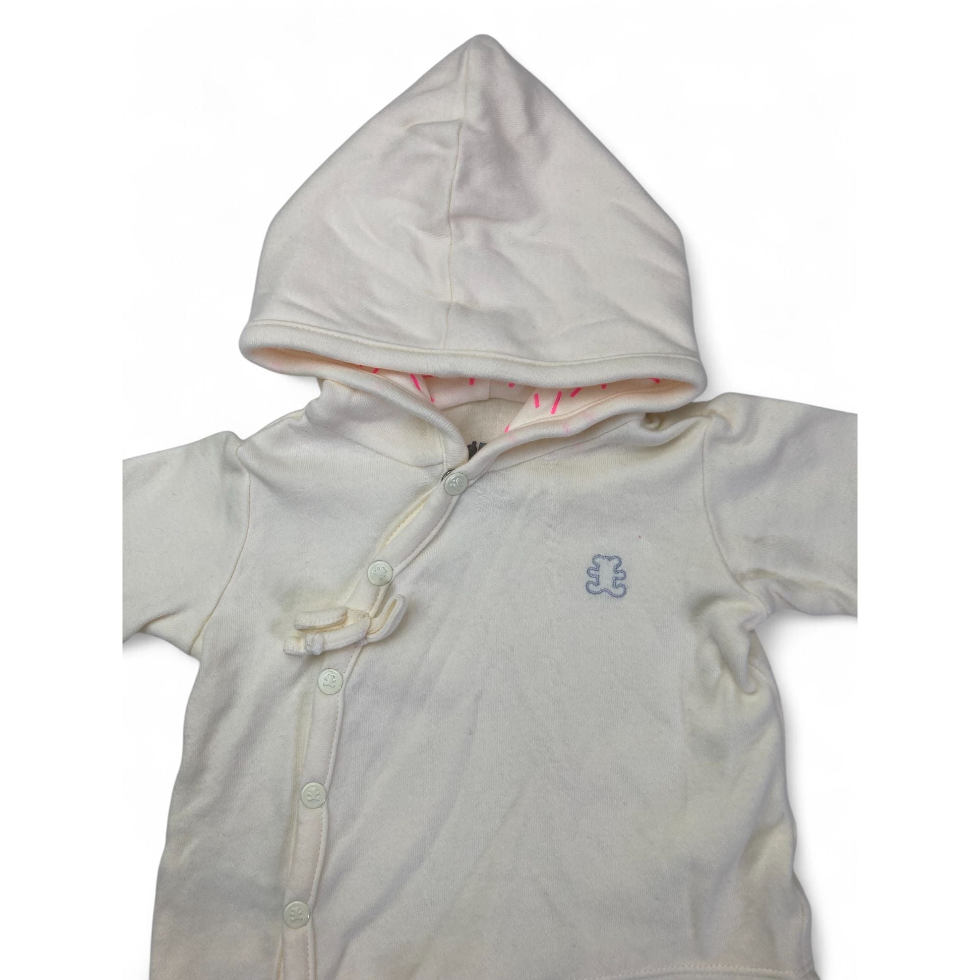Newborn Light Yellow Side Snap Hooded Top - Woolworths