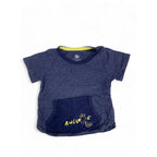 3-6M Navy Blue Stripe Pocket T Shirt - Woolworths
