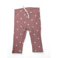 US 1-2M Pink & White Heard Ribbed Leggings - H&M