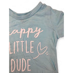 3-6M Light Blue & White "Snappy Little Dude" Crab T Shirt - Woolworths