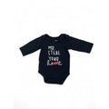 Newborn Black Long Sleeve "Mr Steal You Heart" Bodysuit - Woolworths