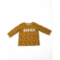 3-6M Yellow & Black Smile Long Sleeve T Shirt - Woolworths