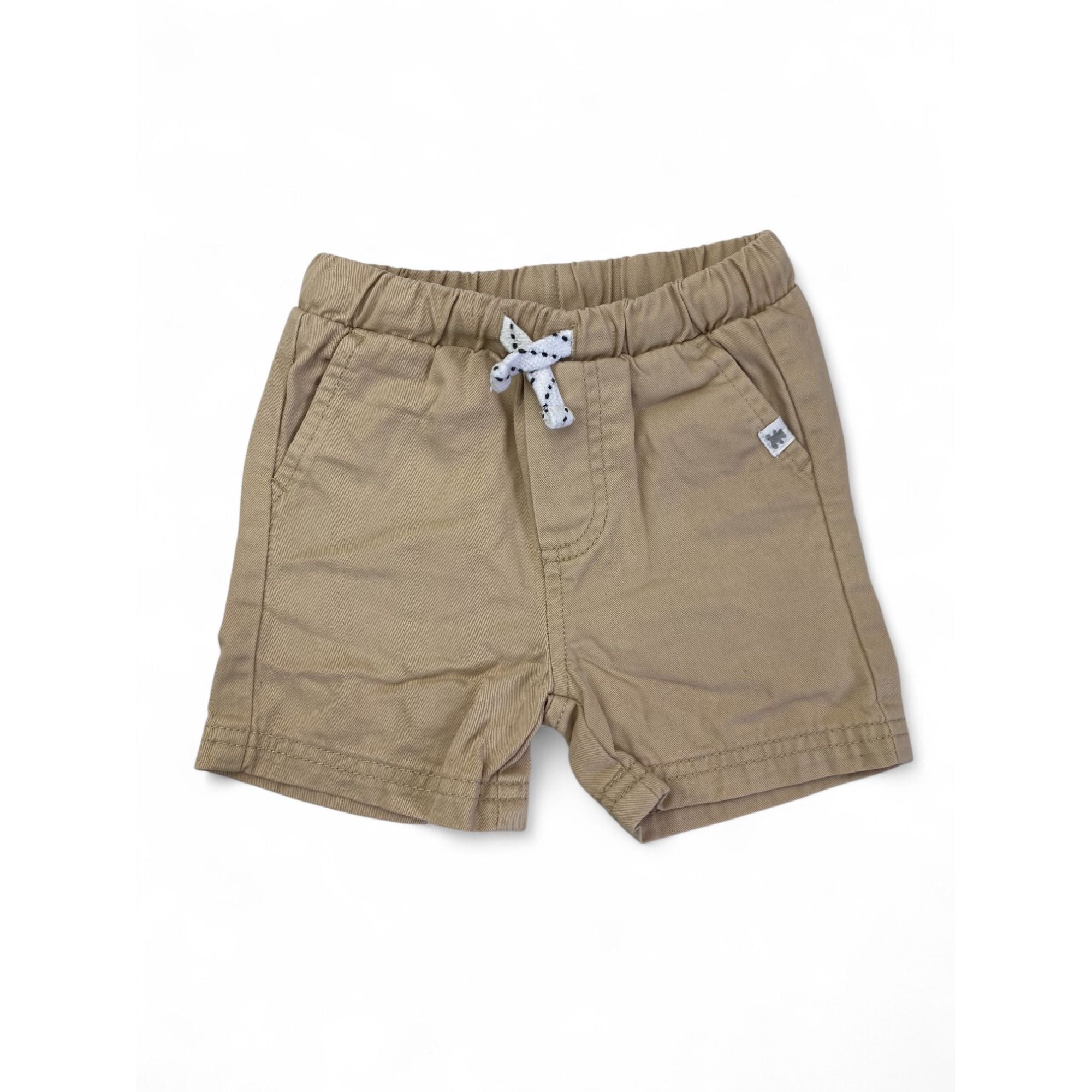 3-6M Beige Chino Drawstring Shorts - Woolworths