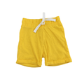 0-3M Yellow Cotton Elastic Waist Shorts - OneTwoThree