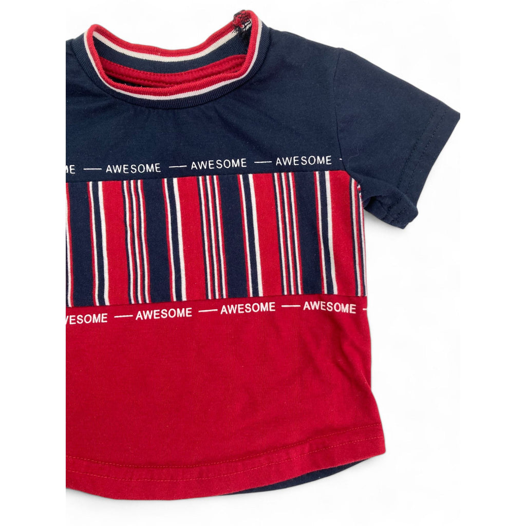 6-12M Navy Blue & Red T Shirt - Ackermans