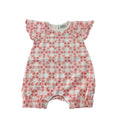 0-3M Cream & Floral Embroidered Romper - Keedo