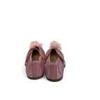 12M Pink Glitter Flower Mary Jane Pumps - Real