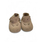 Size 17-18 - Beige Suede Lion Moccassins - Zara