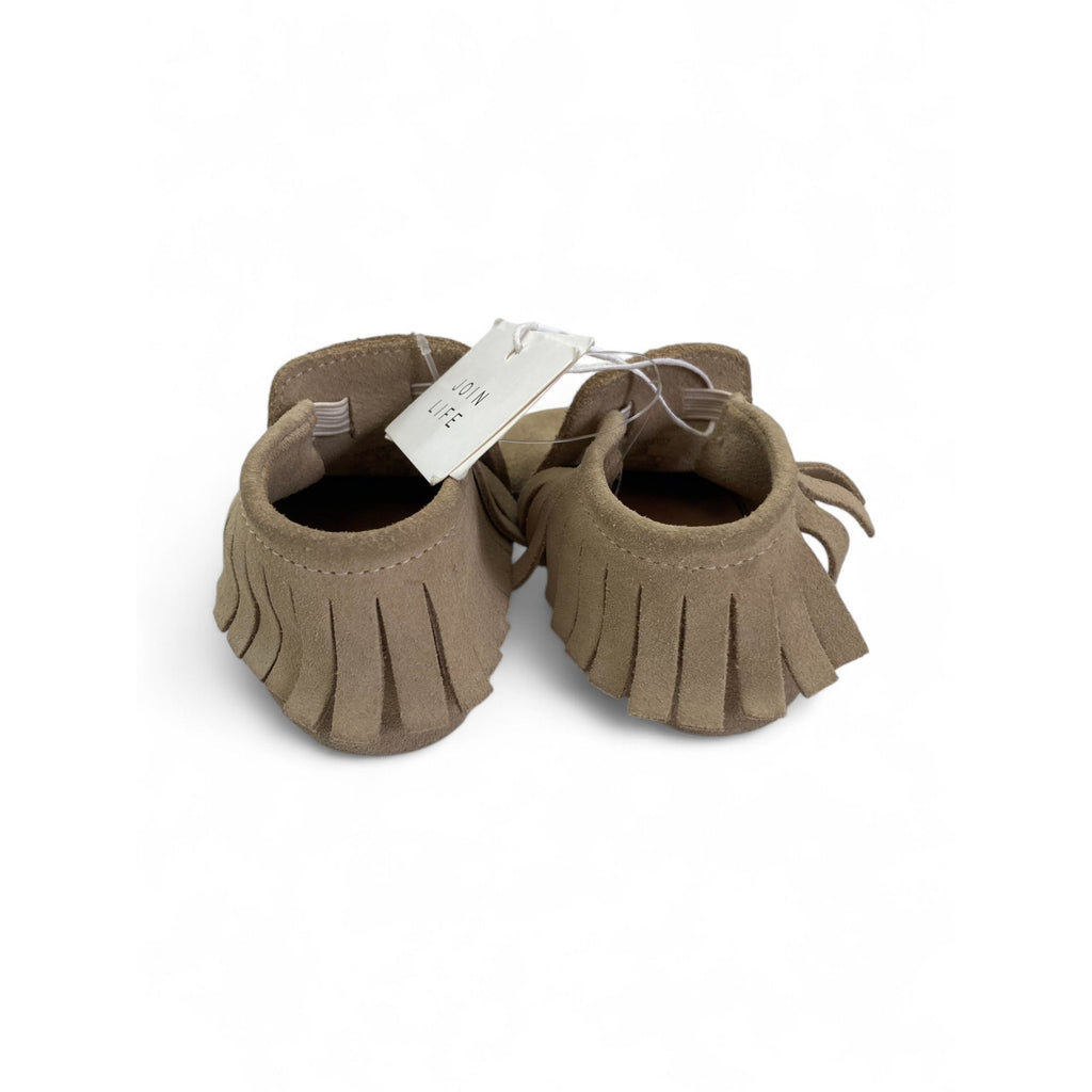 Size 17-18 - Beige Suede Lion Moccassins - Zara