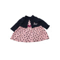 0-3M Navy & Pink Floral Mock Bolero Tunic Dress - Naartjie