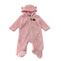 Newborn Light Pink Ribbed Fleece Zip Onesie - Ackermans