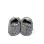 Size 4 - Grey & White Lightning Bolt Fabric Slippers - Woolworths