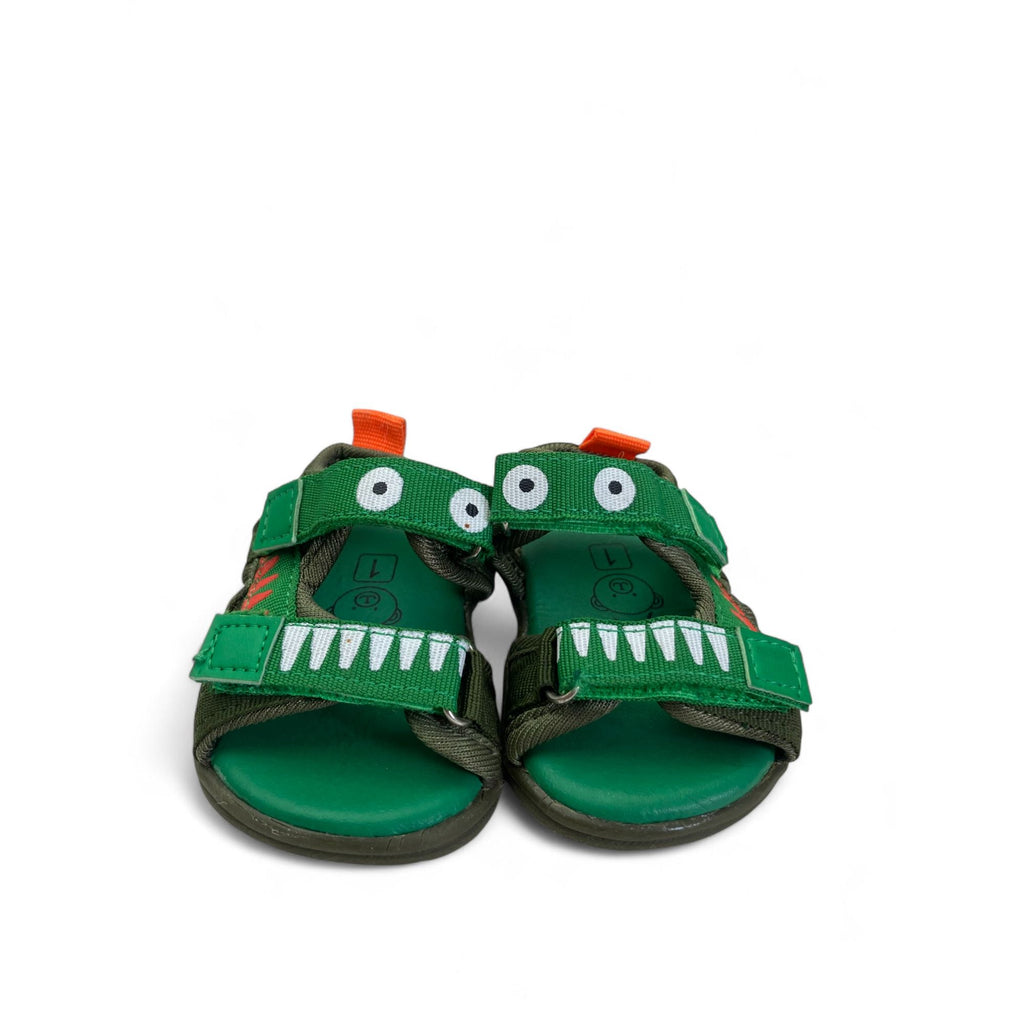 Size 1 - Green Crocodile Sandals - Jet