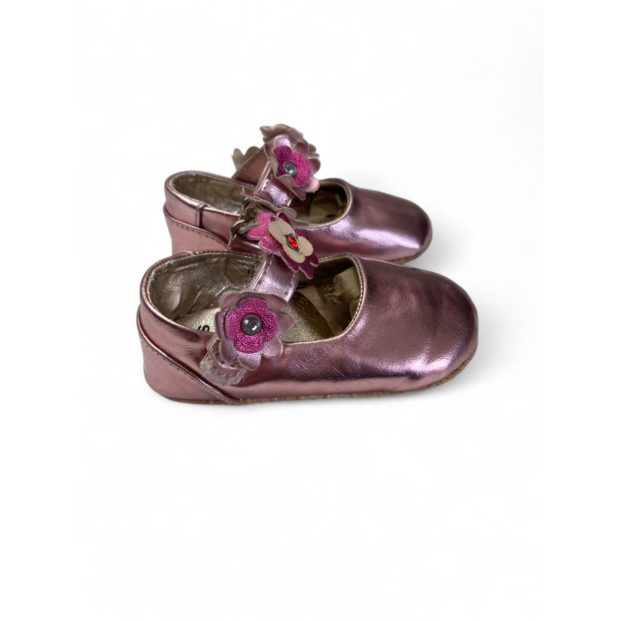Size 1 - Pink Metallic Daisy Pumps - Woolworths
