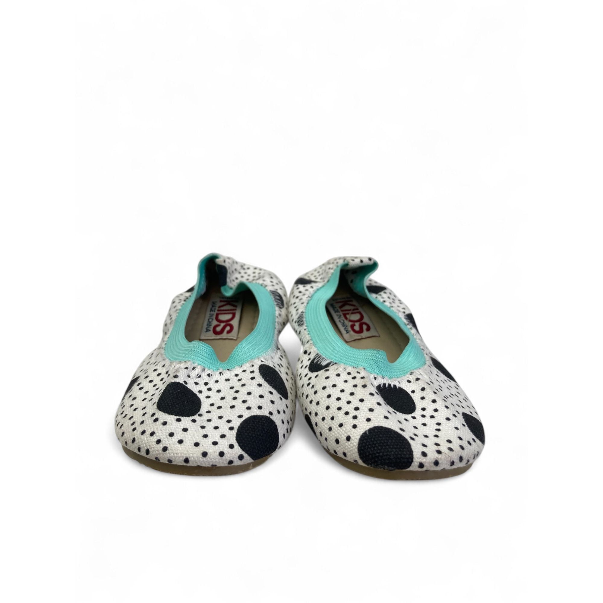Size 9 - Black, White & Aqua Dotted Pumps - Cotton On