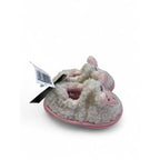 Size 2 - White & Pink Lamb Fleece Slippers - Woolworths