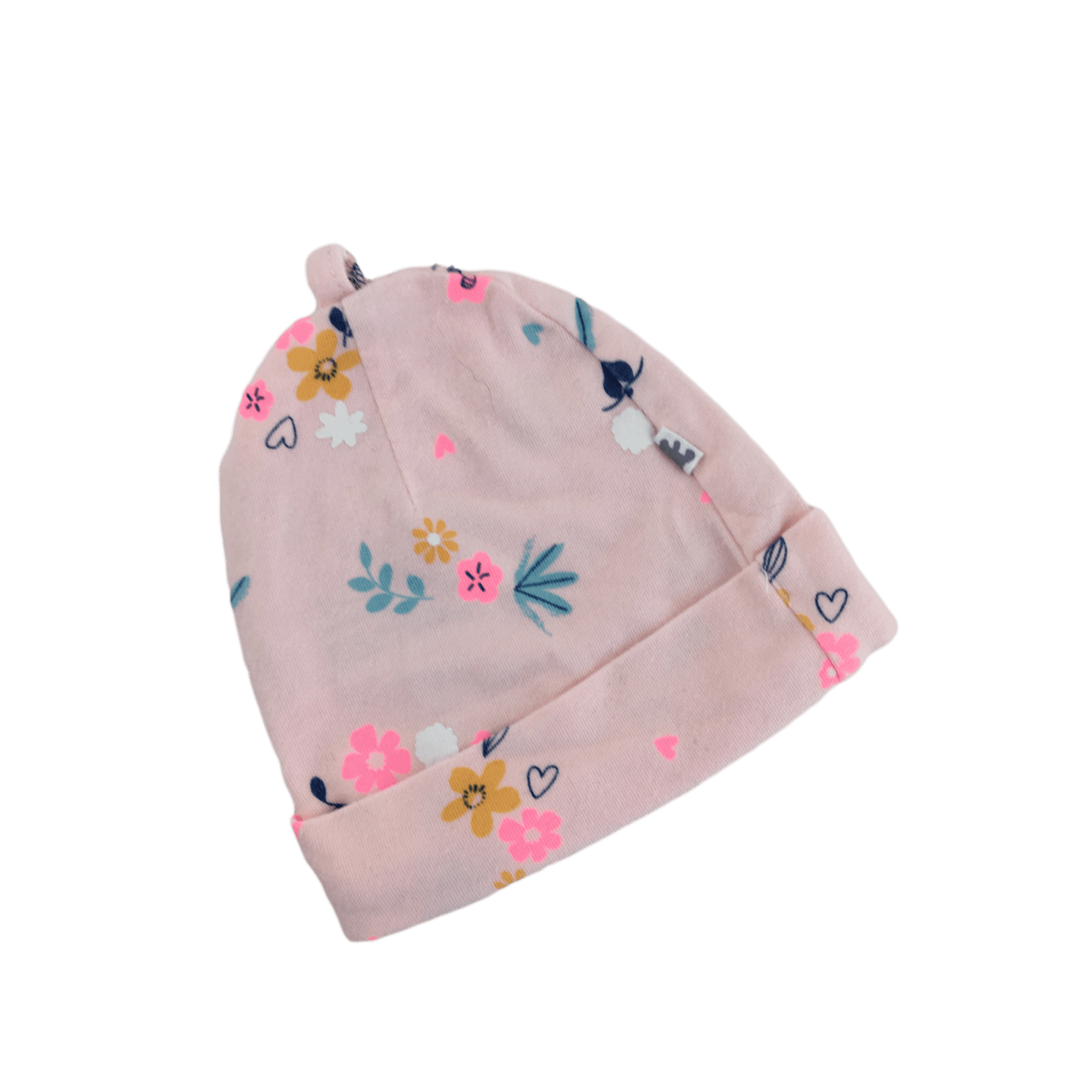 NB Pink Floral Beanie - Woolworths
