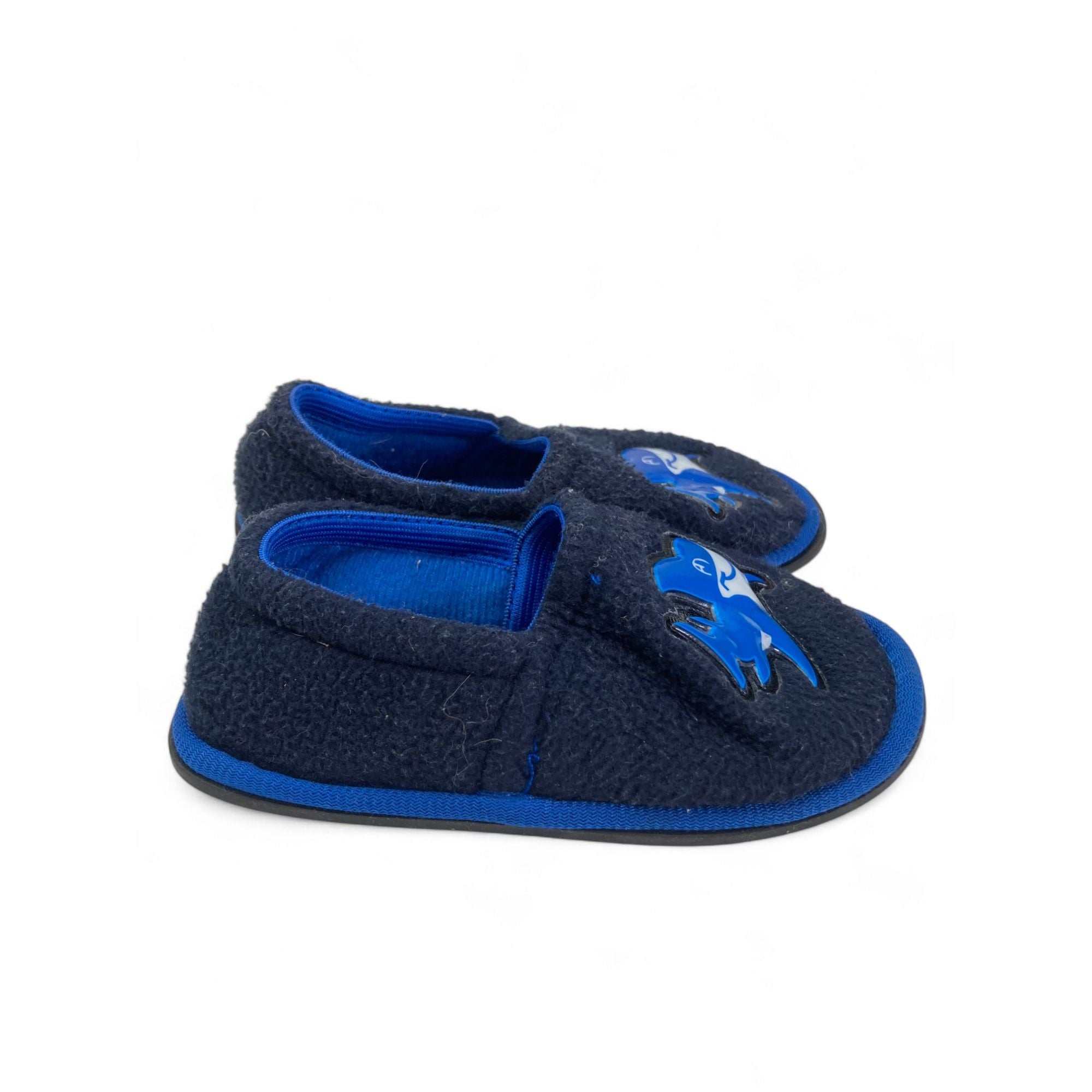 Size 5-6 - Blue Shark Fleece Slippers