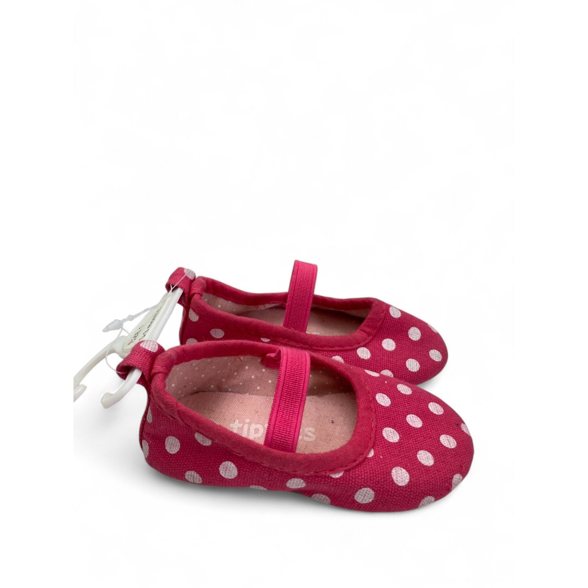 Size 1 - Pink & White Dotted Mary Jane Pumps - Tip Toes