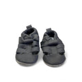 0-6M Dark Grey Leather Sandal Soft Soles - Shooshoos