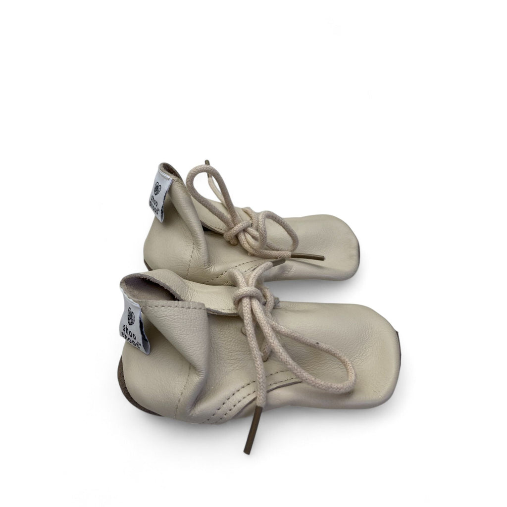6-12M Cream Leather Pop Sugar Soft Soles - Shooshoos