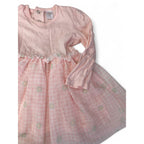 6-12M Pink Gingham Tulle Dress - Tiny Tots