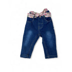 3-6M Dark Blue Denim Belted Jeans - Ackermans