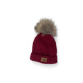 6-12 Maroon Knit Pompom Beanie - Ackermans