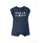 1-3M Grey "Viva La Mama" Batwing Romper - Woolworths